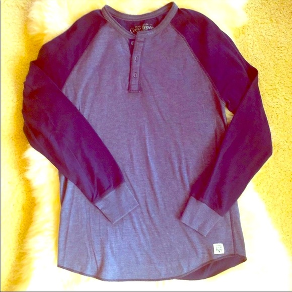 Lucky Brand Other - MEN’S LUCKY BRAND HENLEY 2TONE RAGLAN SLEEVE SHIRT